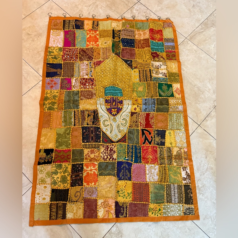 Handmade Patchwork Tapestry from Southeast Asia